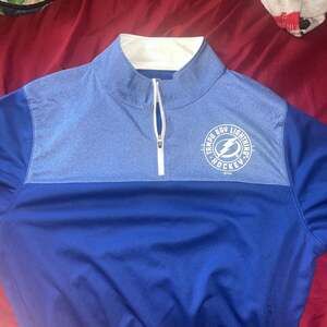NHL Tampa Bay Lightning Blue 1/4 Zip Pullover Sweatshirt